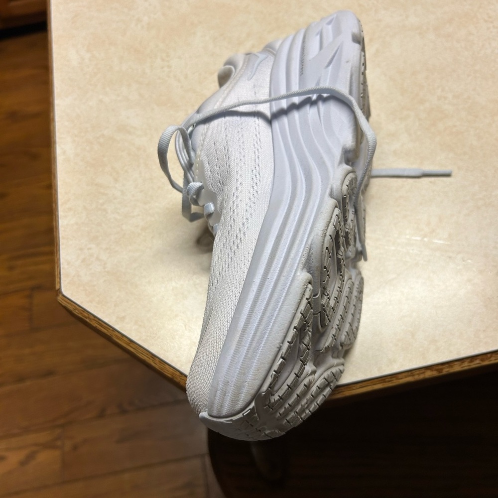 Hoka White Sneakers Breathable Mesh Low-Top